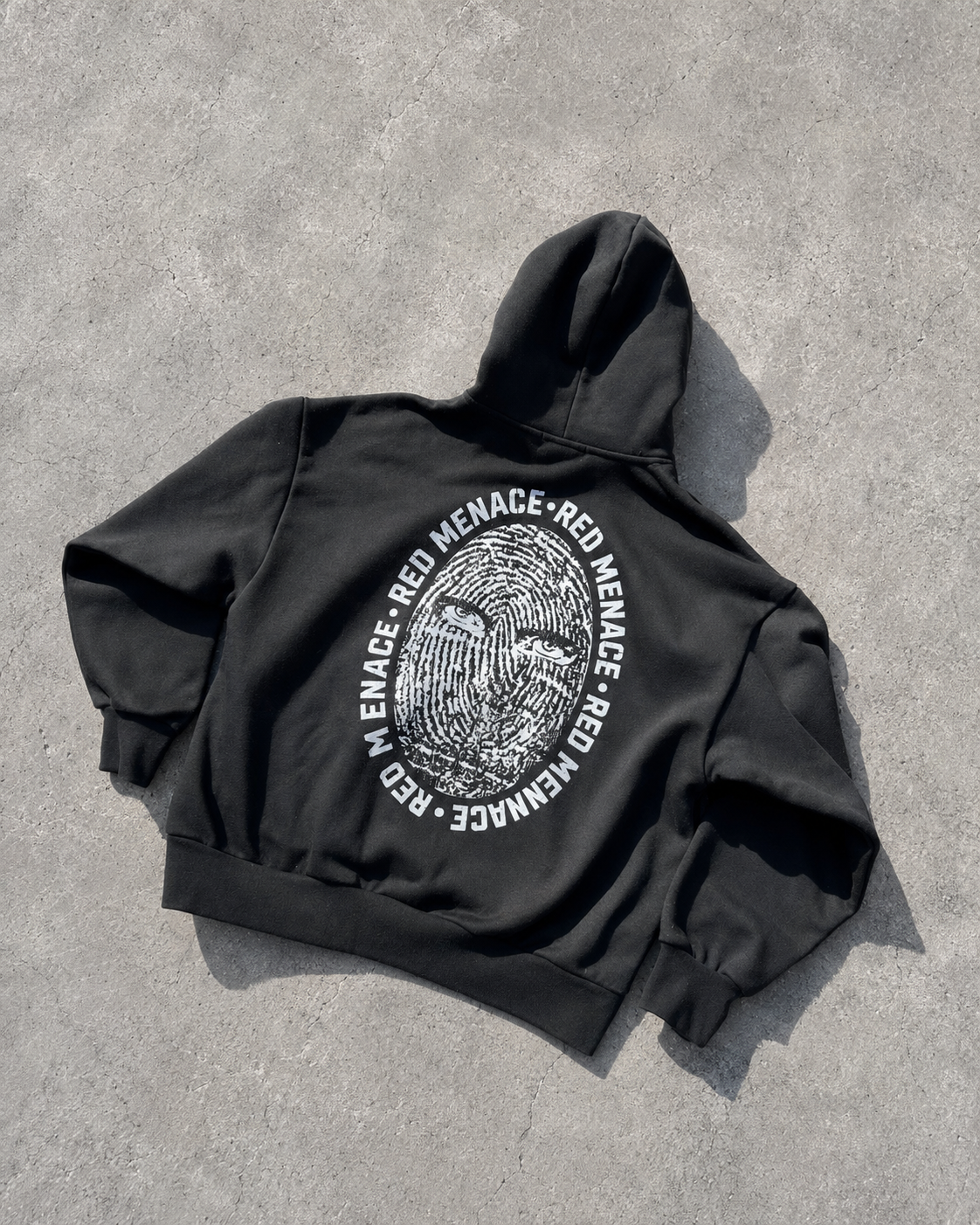 FINGERPRINT HOODIE - BLACK — view 2