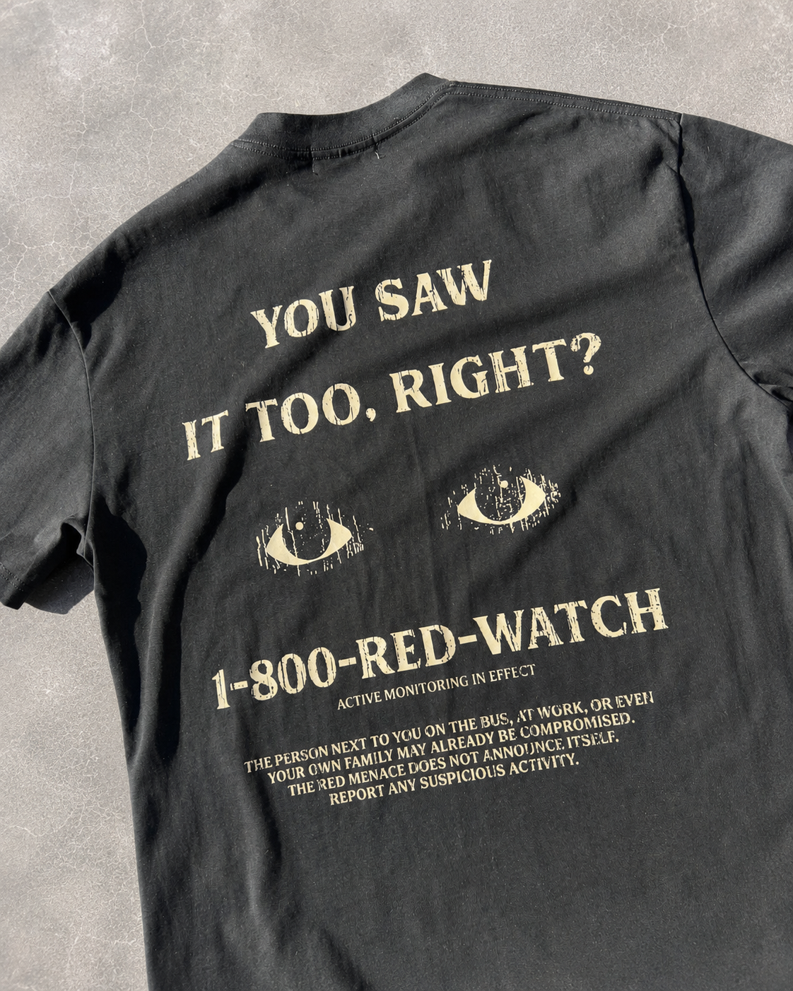 1-800-RED-WATCH TEE - BLACK — view 4