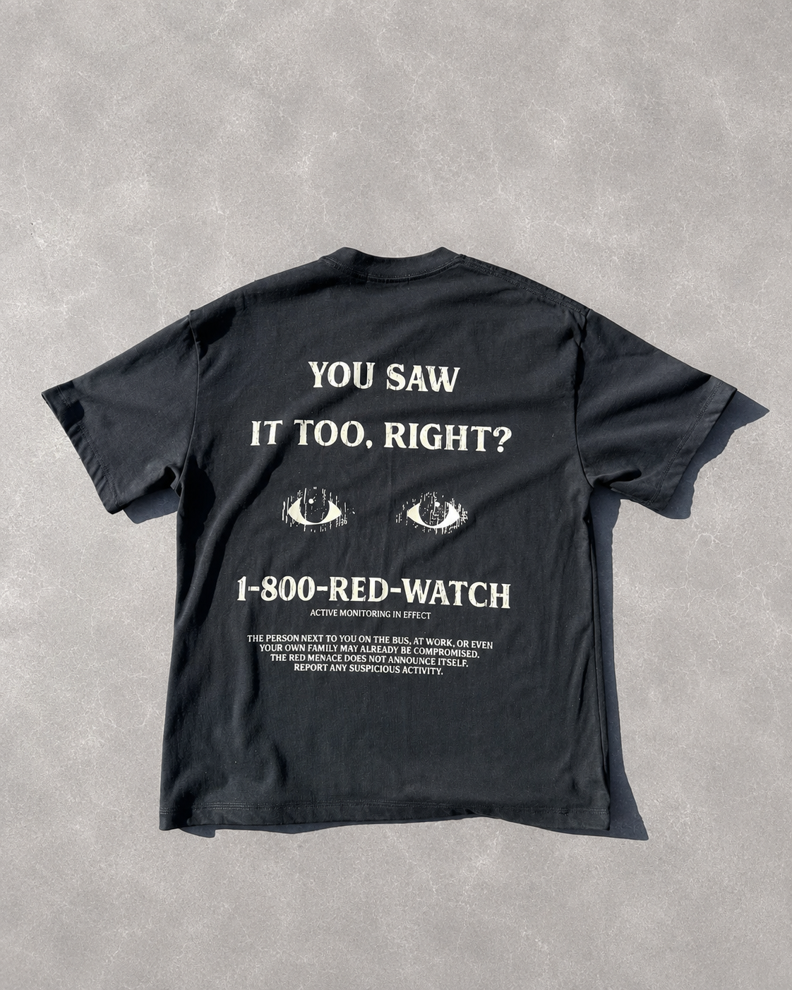 1-800-RED-WATCH TEE - BLACK — view 1